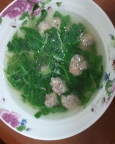 青菜秧肉圓湯
