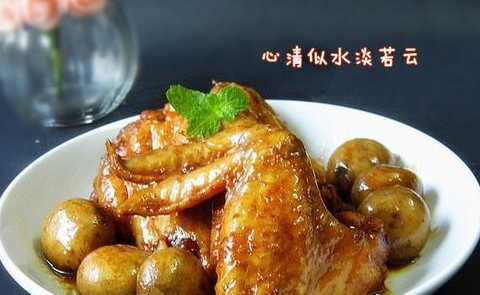 台灣名菜之三杯蘑菇雞翅