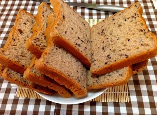 養生紫米紅糖麵包～柔軟法式麵包機版