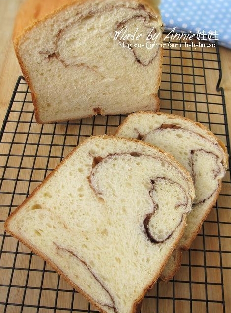 麵包機的麵包可可大理石麵包