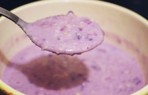 奶香紫薯燕麥糊