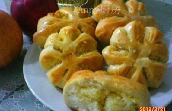 花樣麵包椰蓉花形麵包