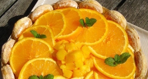 橙香芒果芝士蛋糕