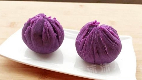 紫薯糯米茶巾絞