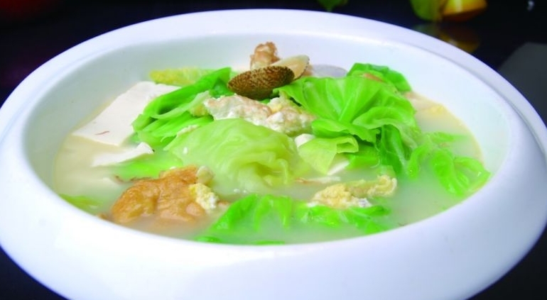 煎蛋蛤蜊燉豆腐