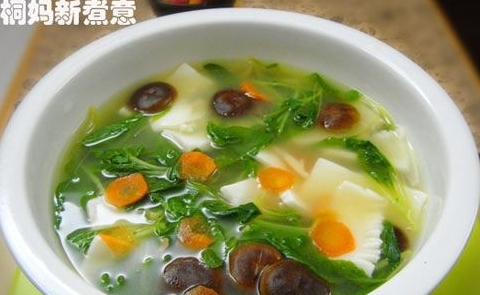 青菜香菇魔芋湯