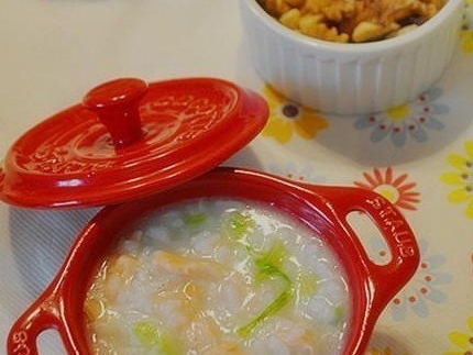三文魚生菜粥