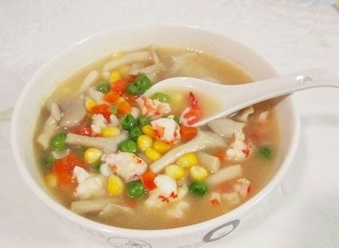 菌菇豌豆海蝦湯