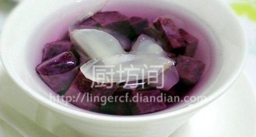 紫薯百合甜湯