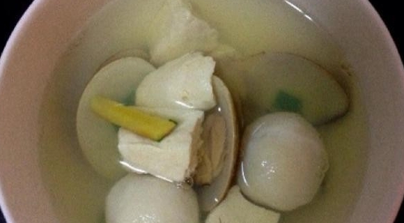 文蛤豆腐魚丸湯