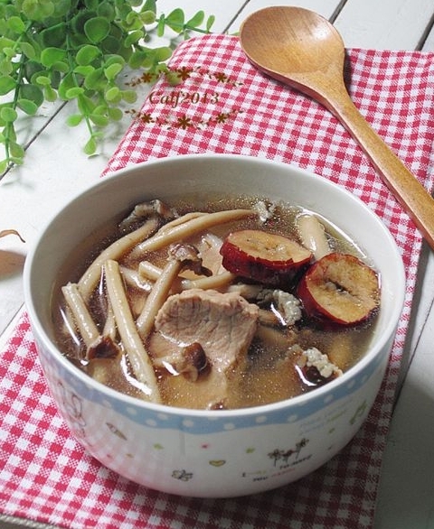 茶樹菇豬瘦肉湯