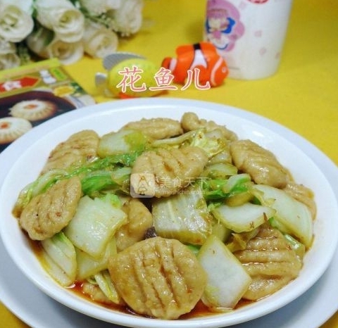 白菜炒燕麥疙瘩片