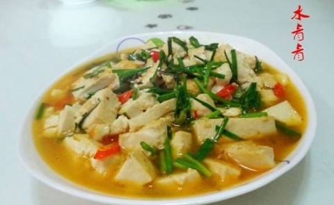韭菜米椒豆腐