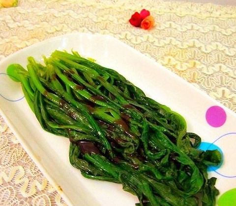 快炒素菜蚝油萵筍葉