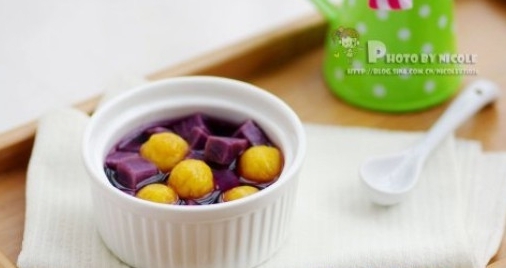 麥香紫薯金瓜圓