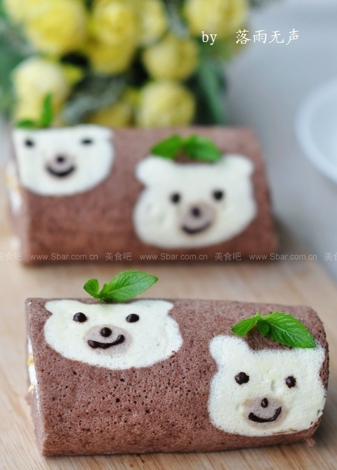可愛小熊蛋糕卷