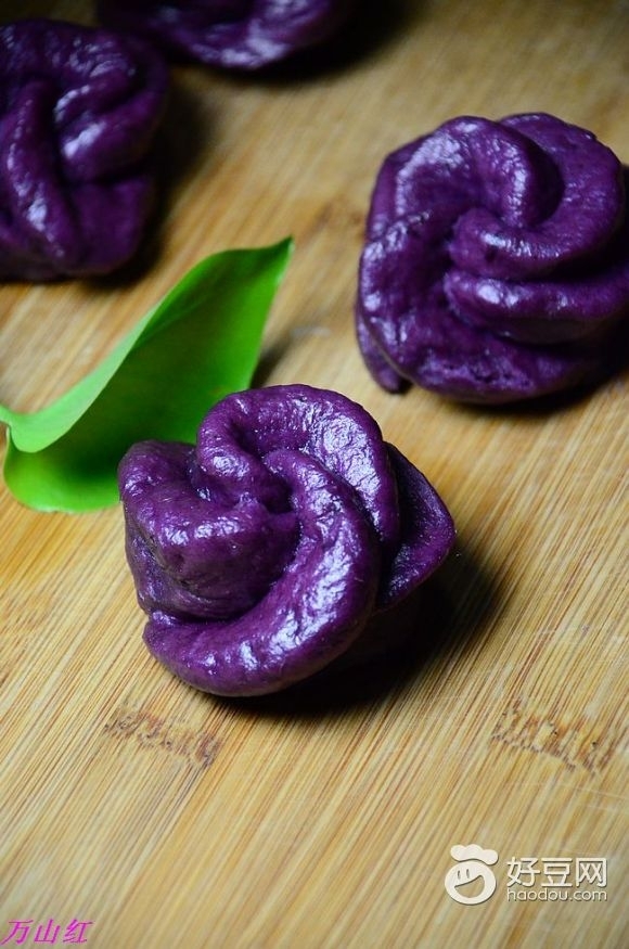 紫薯花樣饅頭