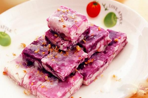 藍莓紫薯山藥糕