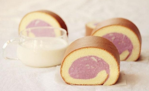 香芋紫薯蛋糕卷的做法