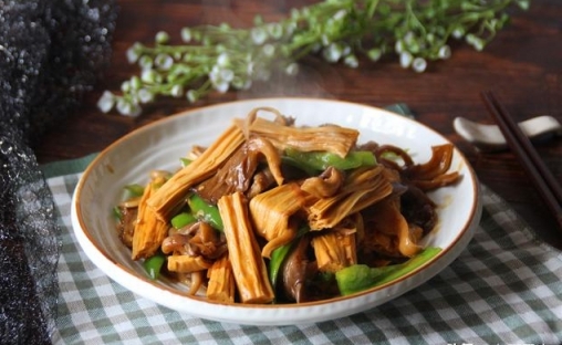 腐竹燒平菇料理食譜