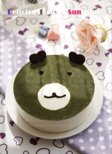 熊熊抹茶慕斯蛋糕