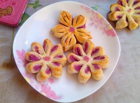 花朵紫薯酥