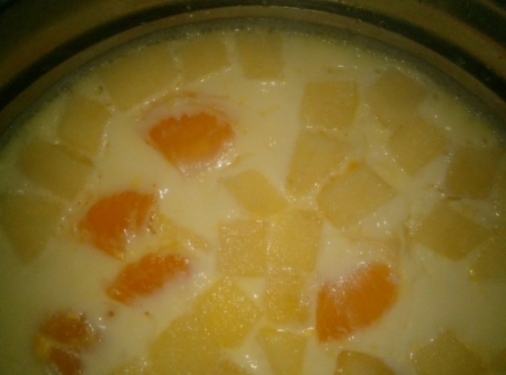 雞蛋牛奶水果布丁糕