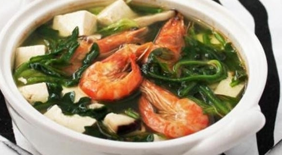 鮮蝦薺菜湯