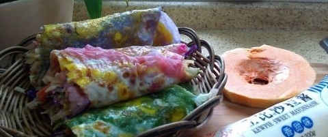 韓國風味彩色蔬菜卷餅