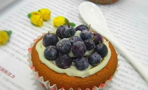 小戚風藍莓蛋糕
