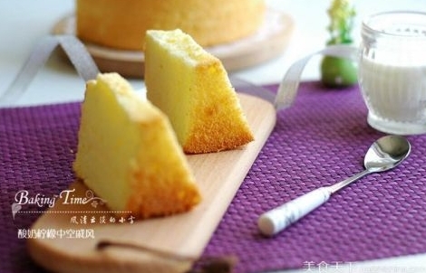 酸奶檸檬中空戚風蛋糕