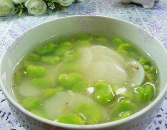 蝦皮蠶豆年糕湯