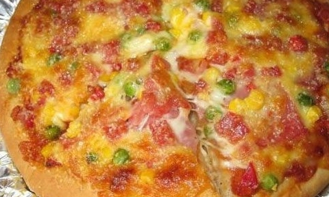 蔬菜火腿披薩
