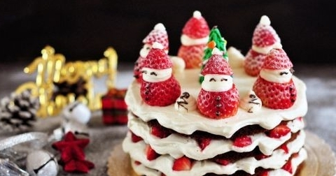 聖誕雪人裸蛋糕