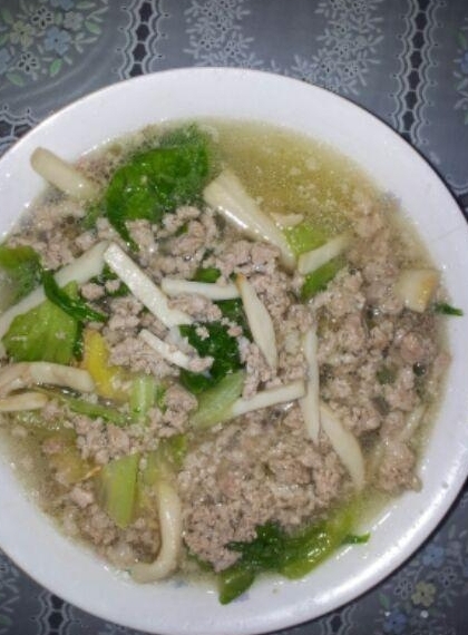 杏鮑菇肉末湯