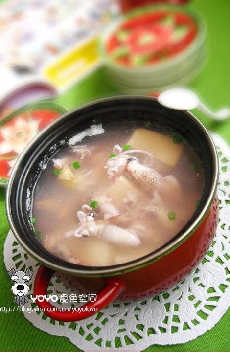 海兔豆腐湯的