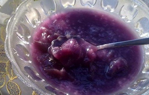 冰糖紫薯粥