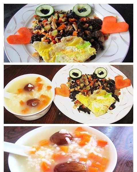 蘿蔔米粥混搭菜營養晚餐