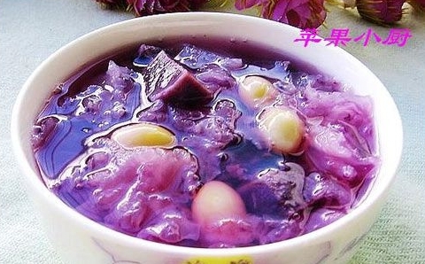 紫薯銀耳白果羹