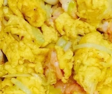 鮮蝦仁韭黃炒雞蛋