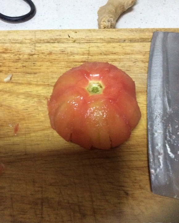 開花的西紅柿切法