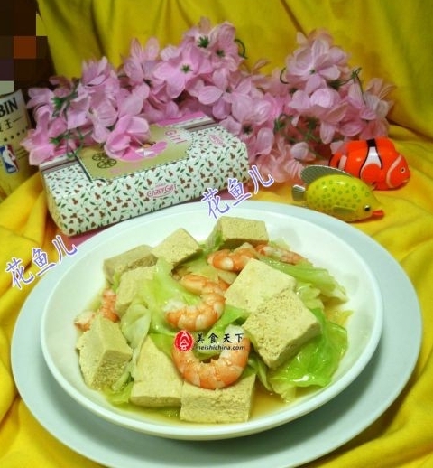 蝦肉圓白菜凍豆腐