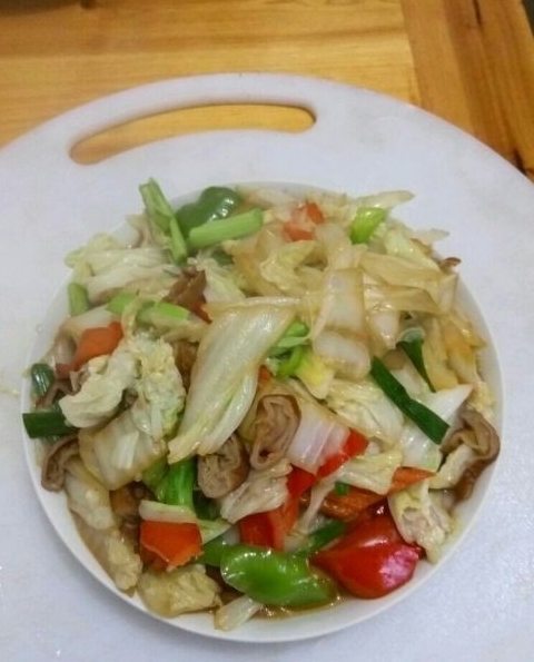 大白菜炒豬腸