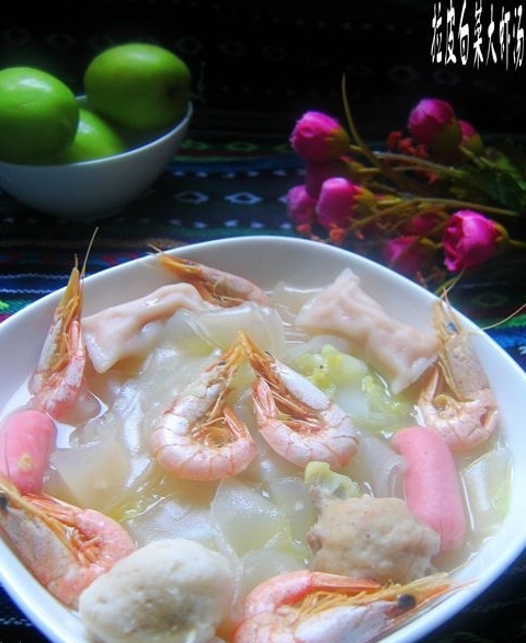 拉皮蝦干白菜湯