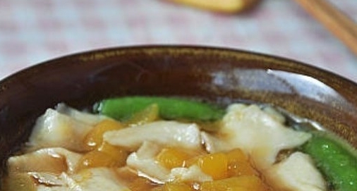 南瓜甜豆面片湯