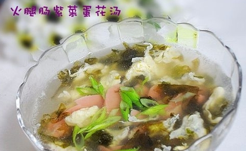 火腿腸紫菜蛋花湯