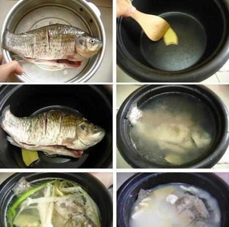 電飯鍋煲鯽魚湯