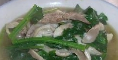 菠菜平菇豬肝湯