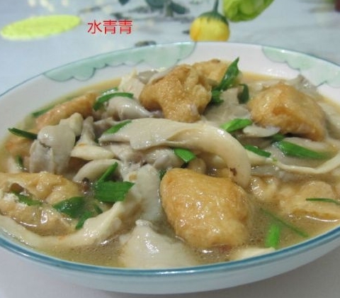 蘑菇油豆腐