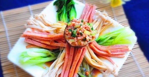 清爽涼拌油菜海鮮菇